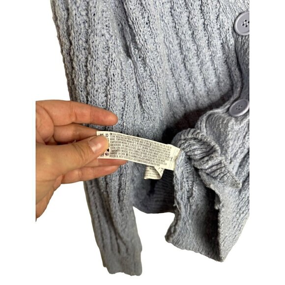 Forever 21 Knit Button Front Cardigan Sweater Blue S - Picture 3 of 4
